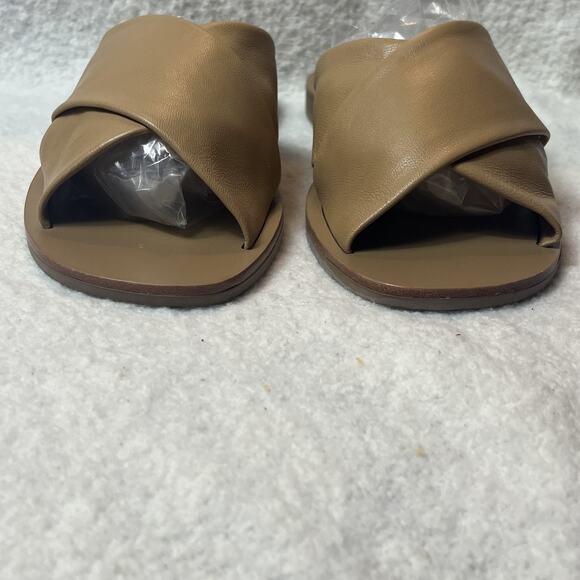 Everlane The Day Leather Crossover Sandals Light Brown Women Sz 6 Slip On Slide - Picture 3 of 10